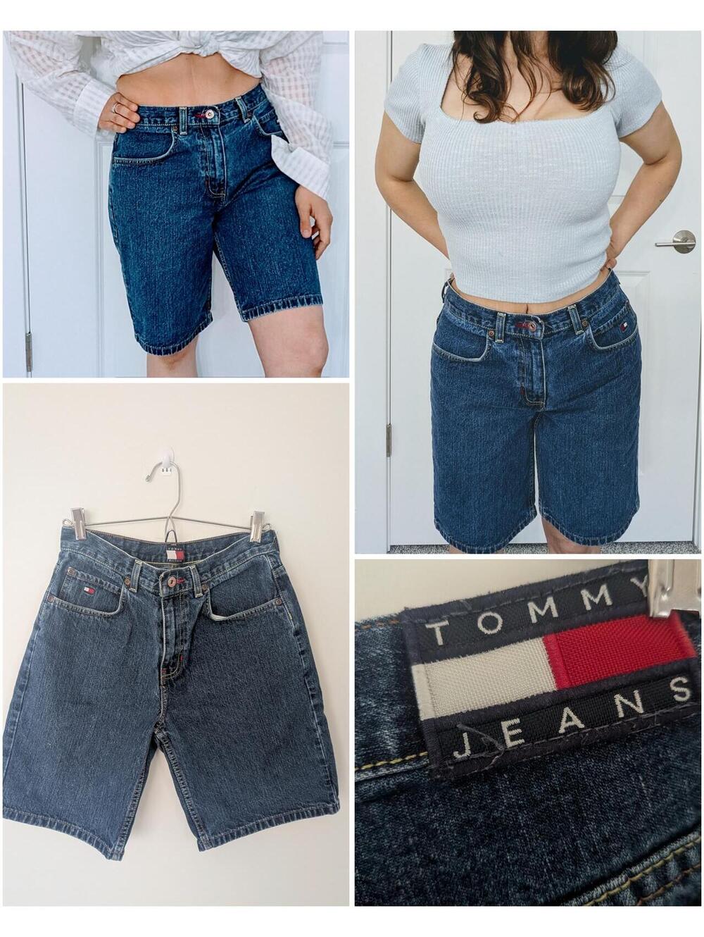 Vintage Tommy Hilfiger Denim Boys Shorts Jorts Vtg 90's Y2K 2000's T.F. Jeans